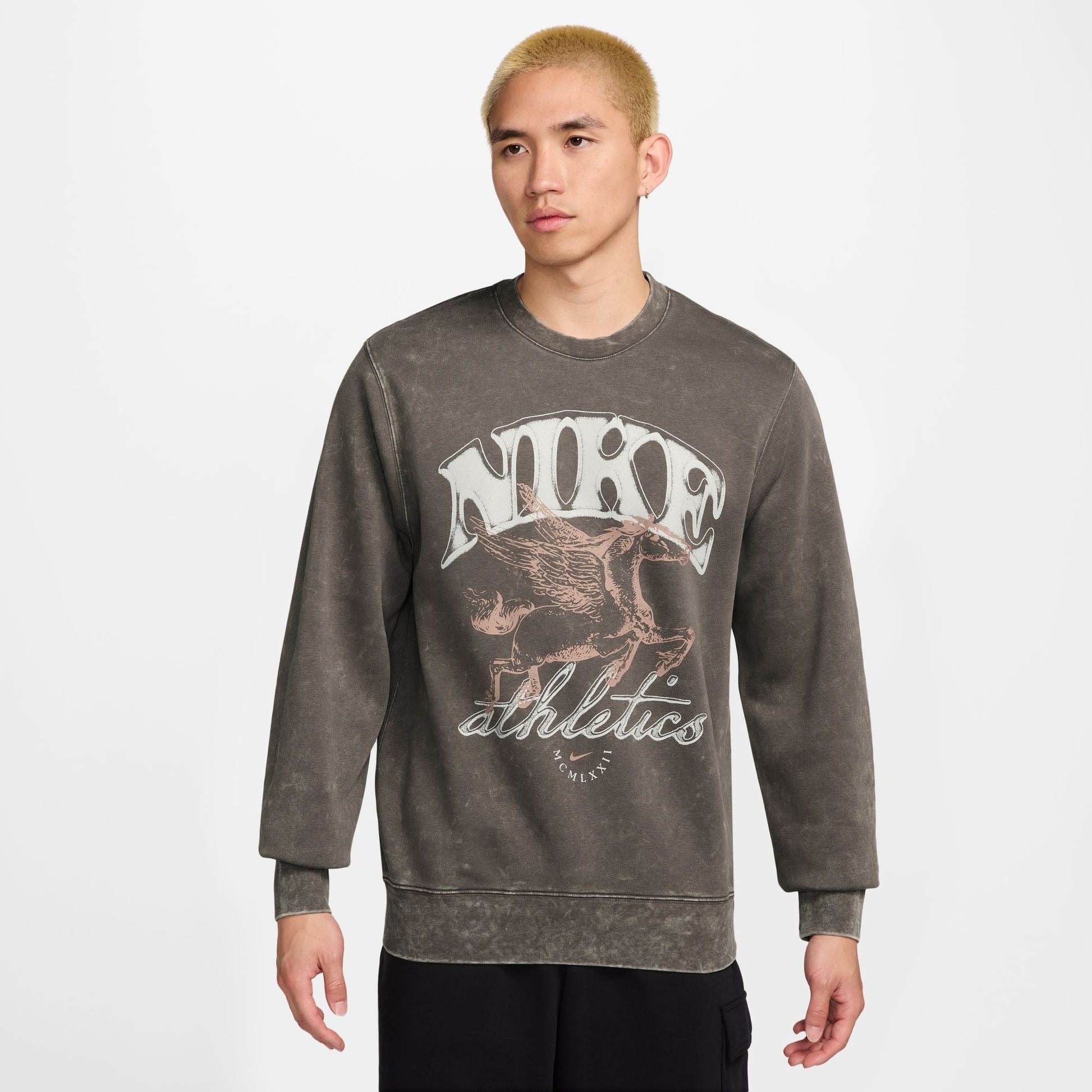 Nike Mens Sportswear Club Fleece Crewneck - Cave Stone Denim Exchange