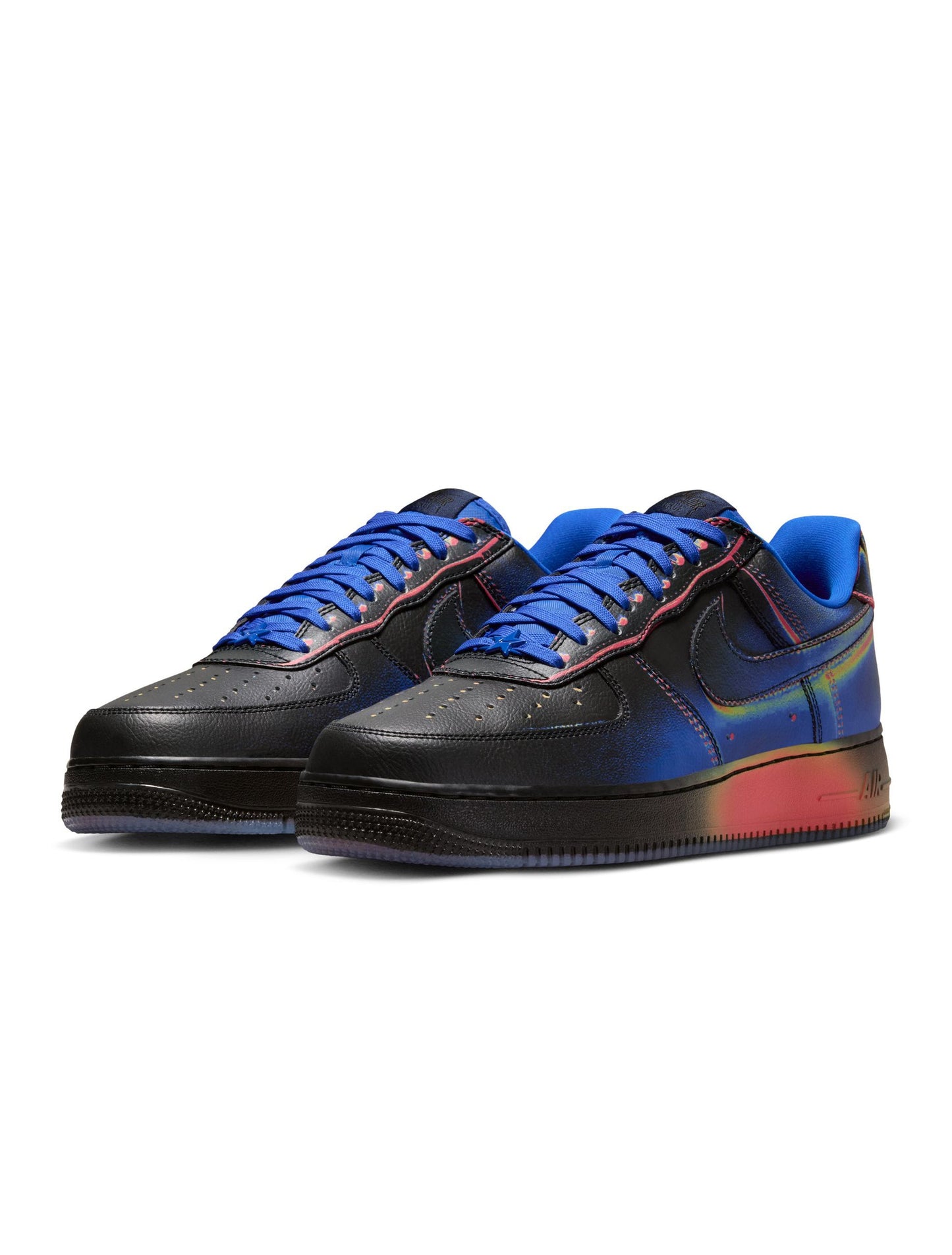Nike Mens Air Force 1 Low Retro - Black/Racer Blue Denim Exchange
