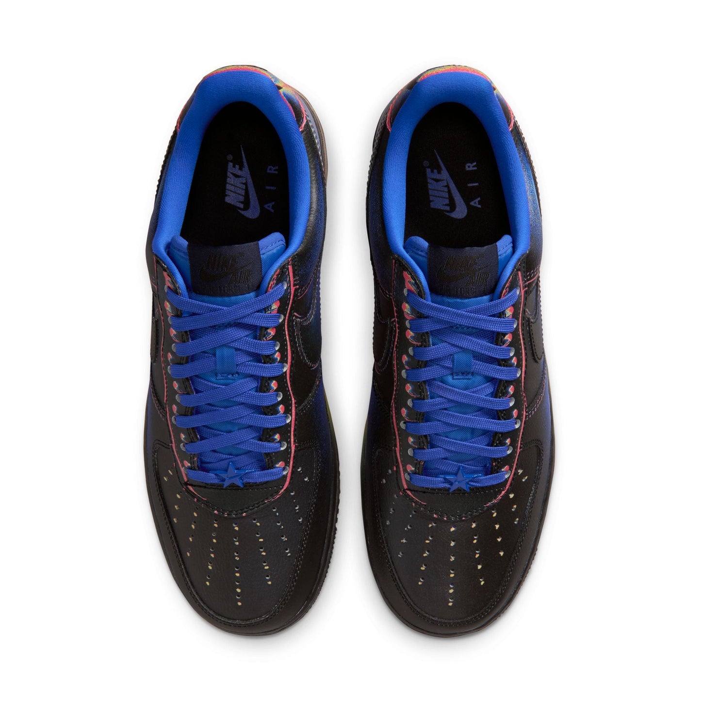 Nike Mens Air Force 1 Low Retro - Black/Racer Blue Denim Exchange