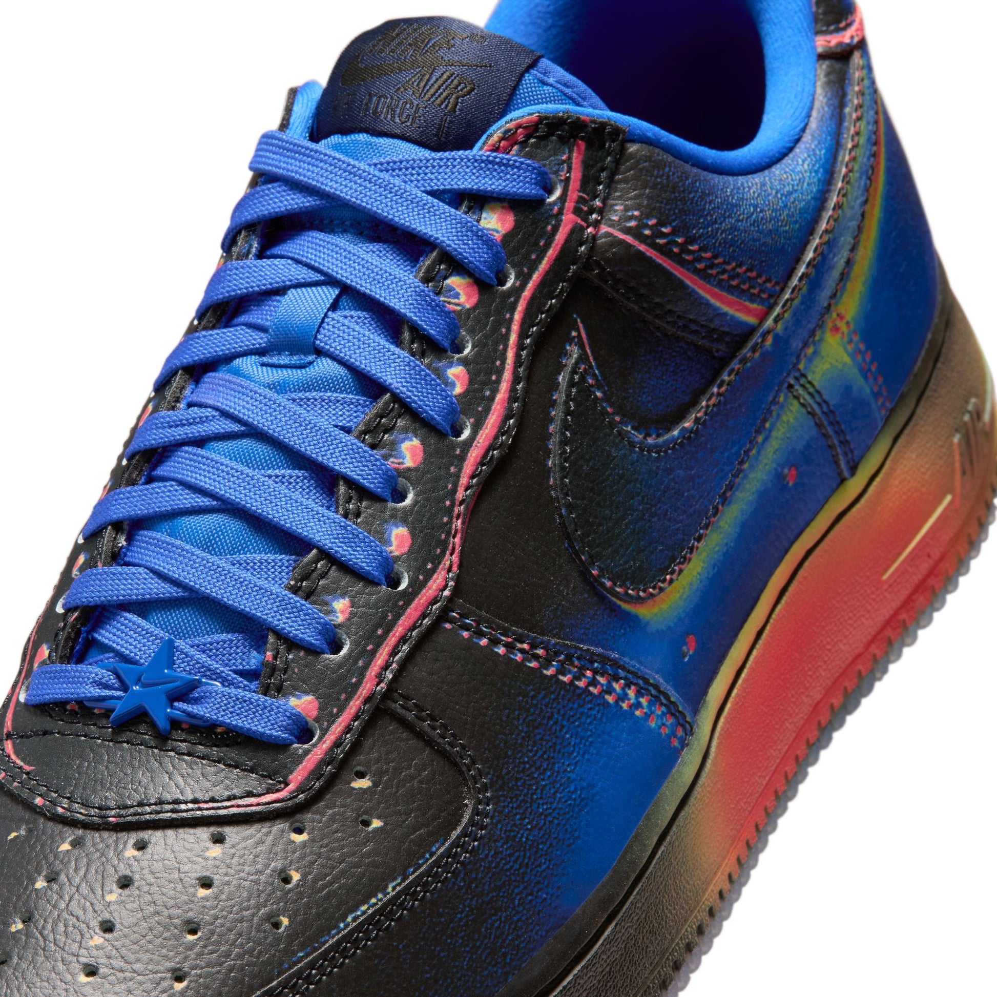 Nike Mens Air Force 1 Low Retro - Black/Racer Blue Denim Exchange