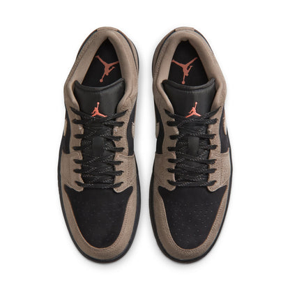 Air Jordan Mens 1 Low SE - Black/Olive Grey Denim Exchange