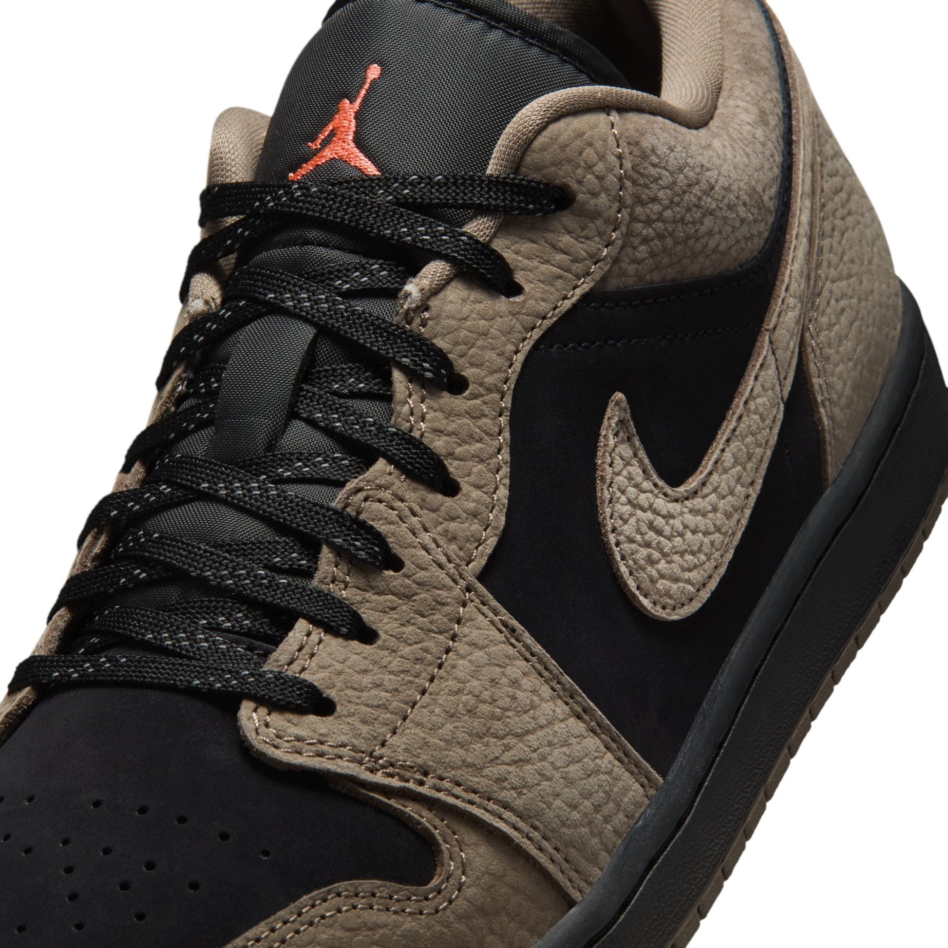 Air Jordan Mens 1 Low SE - Black/Olive Grey Denim Exchange