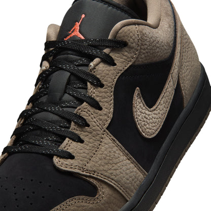 Air Jordan Mens 1 Low SE - Black/Olive Grey Denim Exchange