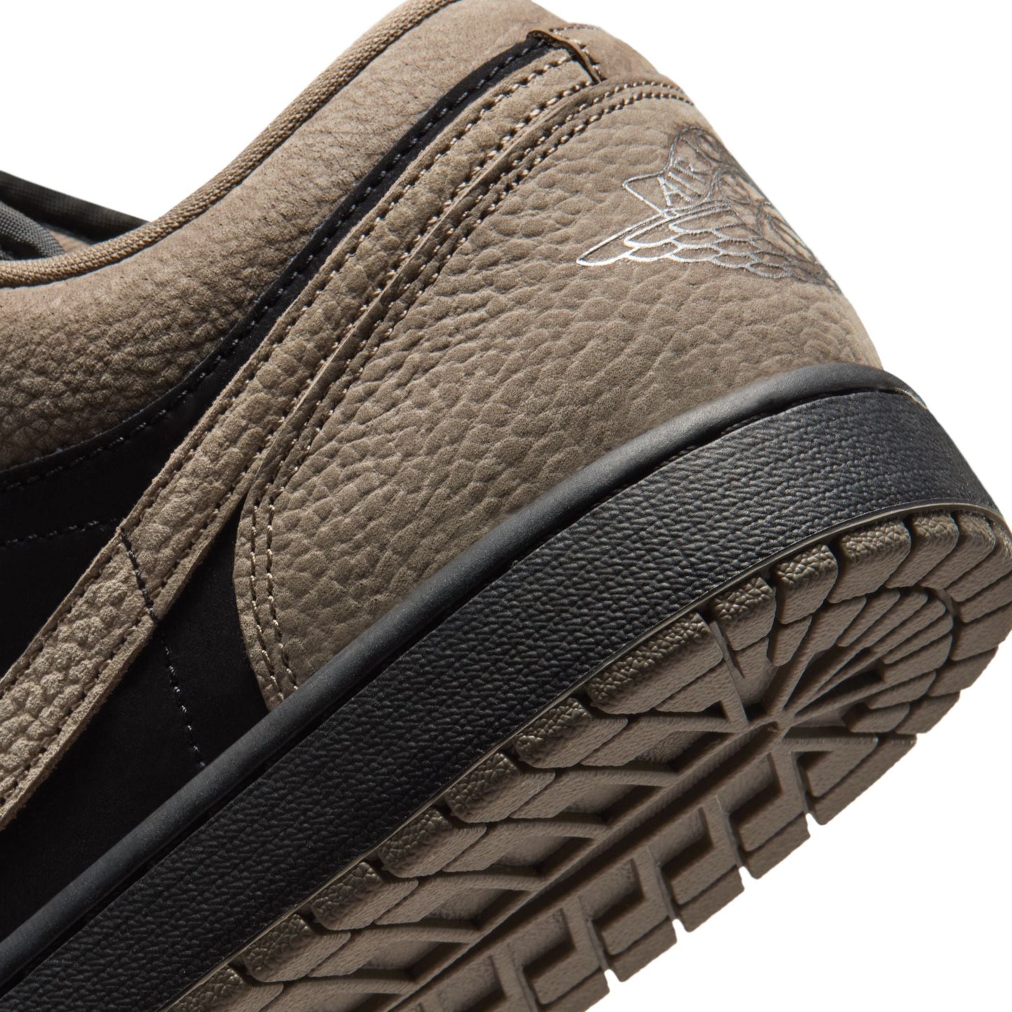 Air Jordan Mens 1 Low SE - Black/Olive Grey Denim Exchange