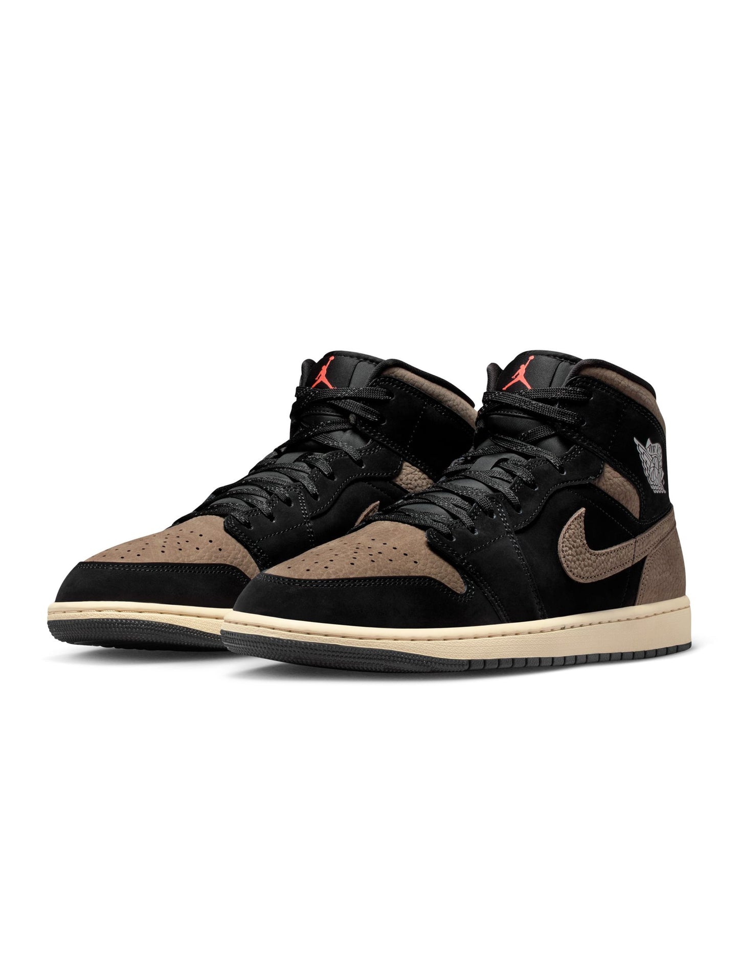 Air Jordan Mens 1 Mid SE - Black/Olive Grey Denim Exchange