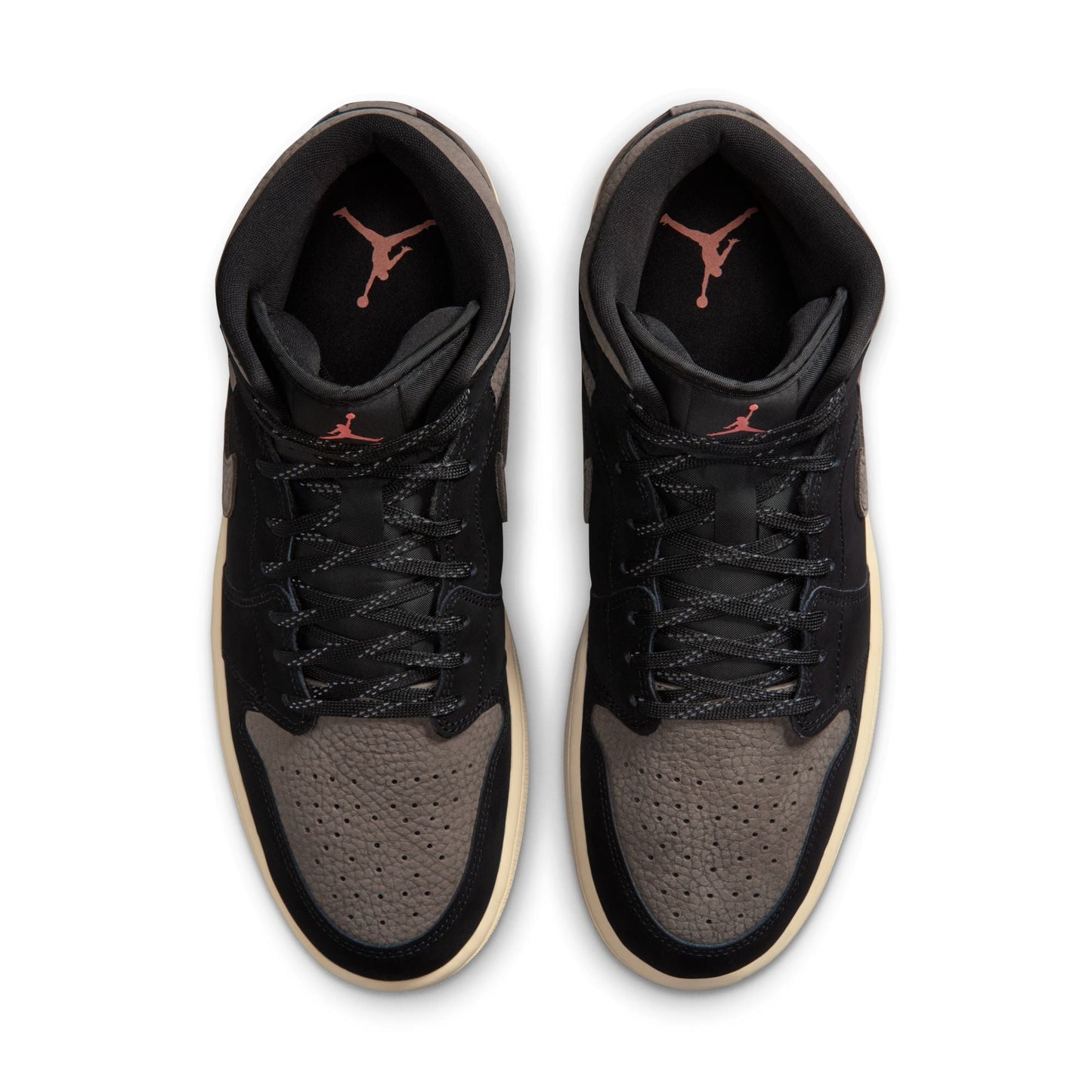 Air Jordan Mens 1 Mid SE - Black/Olive Grey Denim Exchange