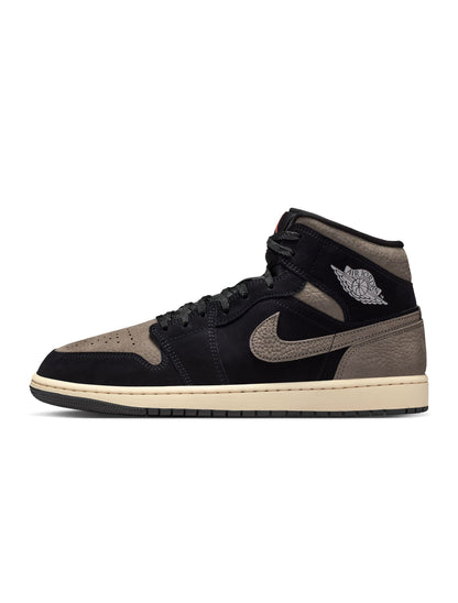 Air Jordan Mens 1 Mid SE - Black/Olive Grey Denim Exchange