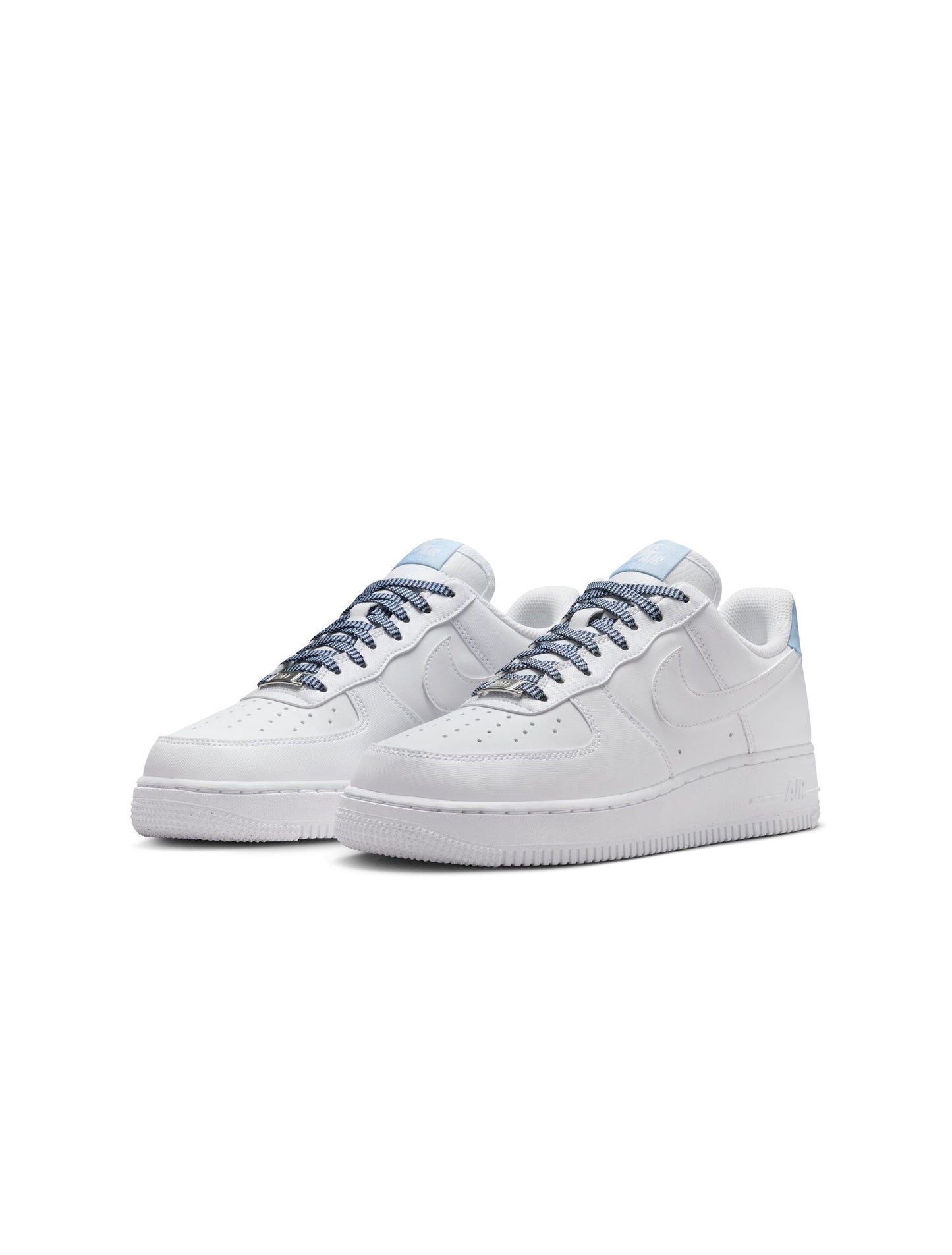 Nike Womens Air Force 1 '07 White/Light Armory Blue Denim Exchange