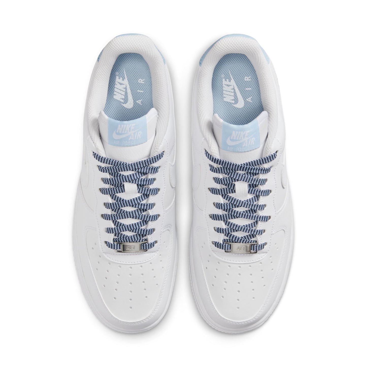 Nike Womens Air Force 1 '07 White/Light Armory Blue Denim Exchange