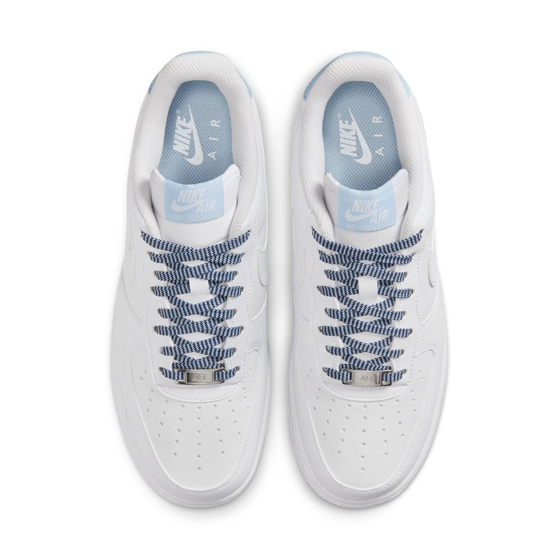 Nike Womens Air Force 1 '07 White/Light Armory Blue Denim Exchange