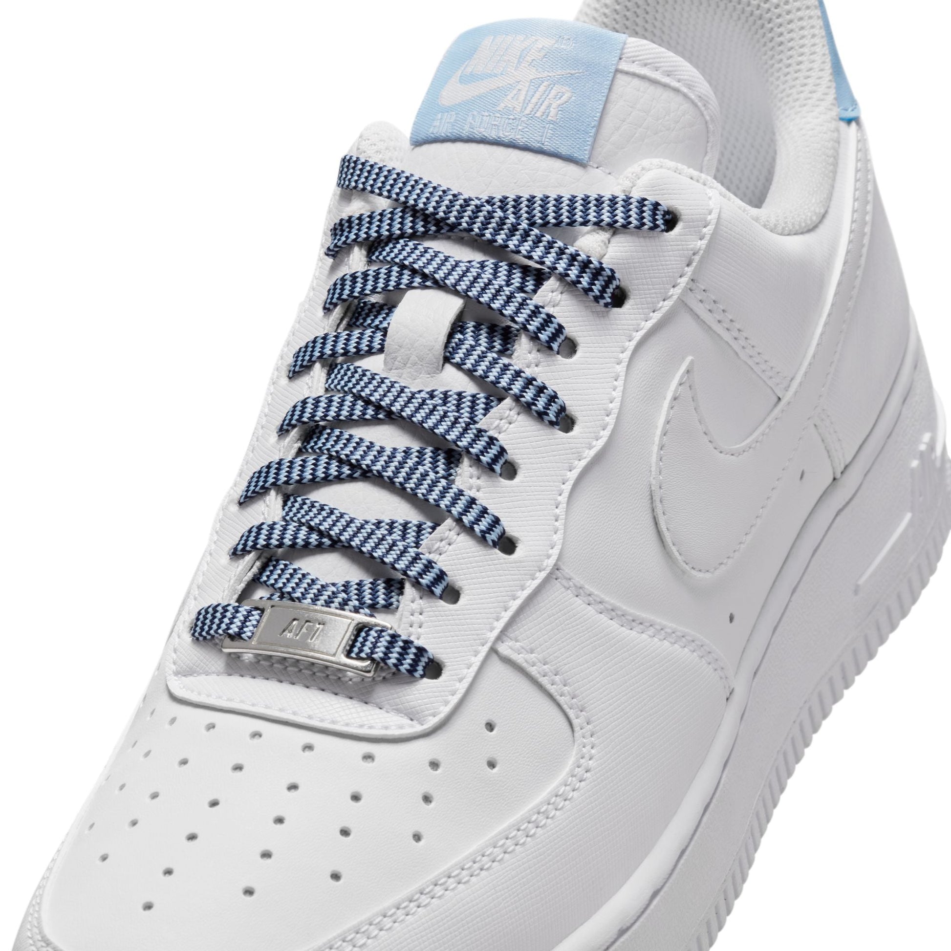 Nike Womens Air Force 1 '07 White/Light Armory Blue Denim Exchange