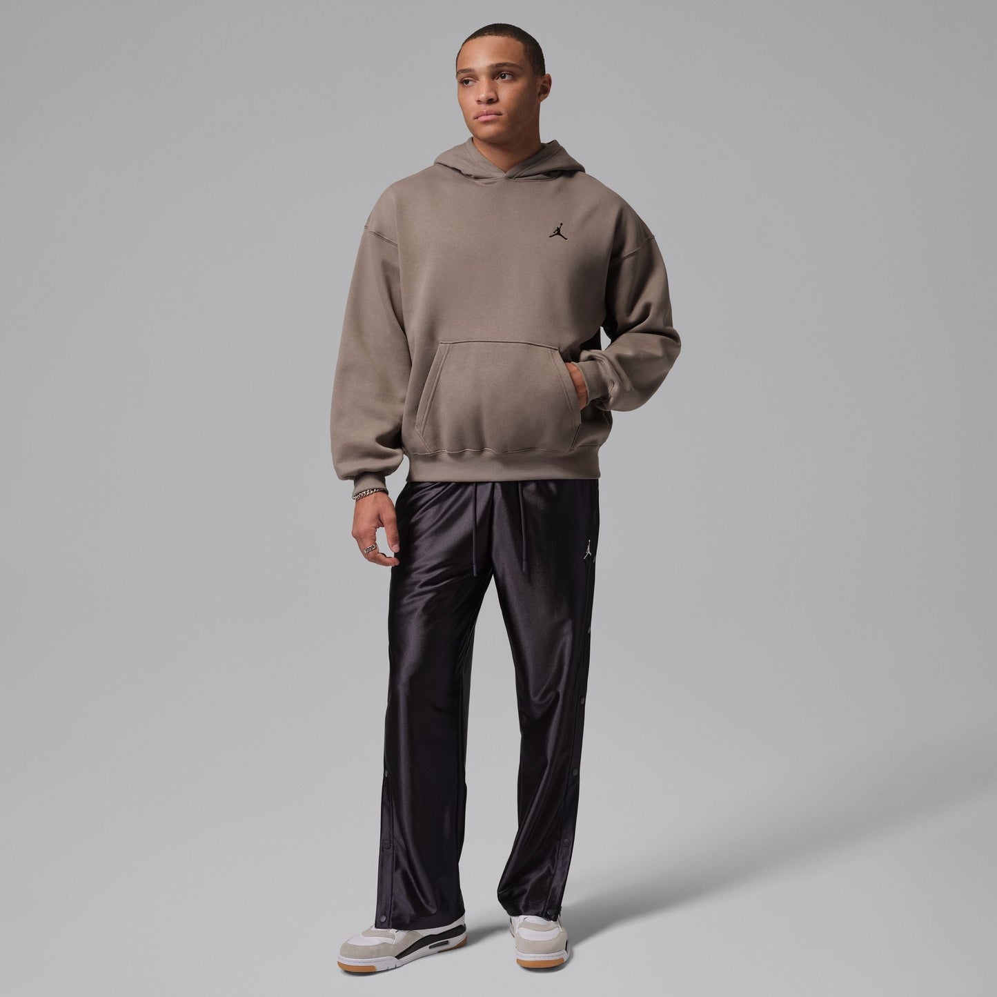 Air Jordan Mens Brooklyn Fleece Pullover Hoodie - Olive Grey Denim Exchange