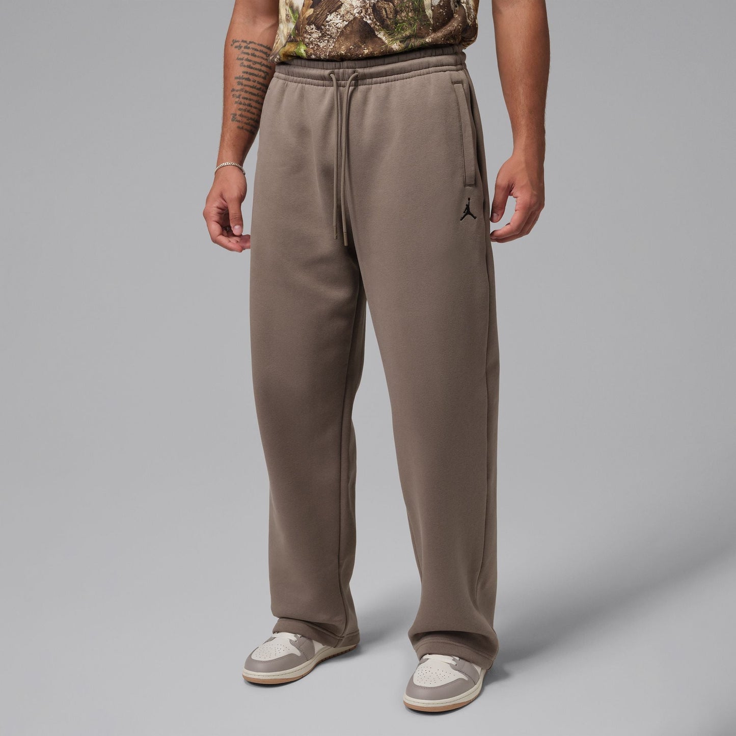 Air Jordan Mens Oversized Open Hem Sweatpants - Olive Grey Denim Exchange