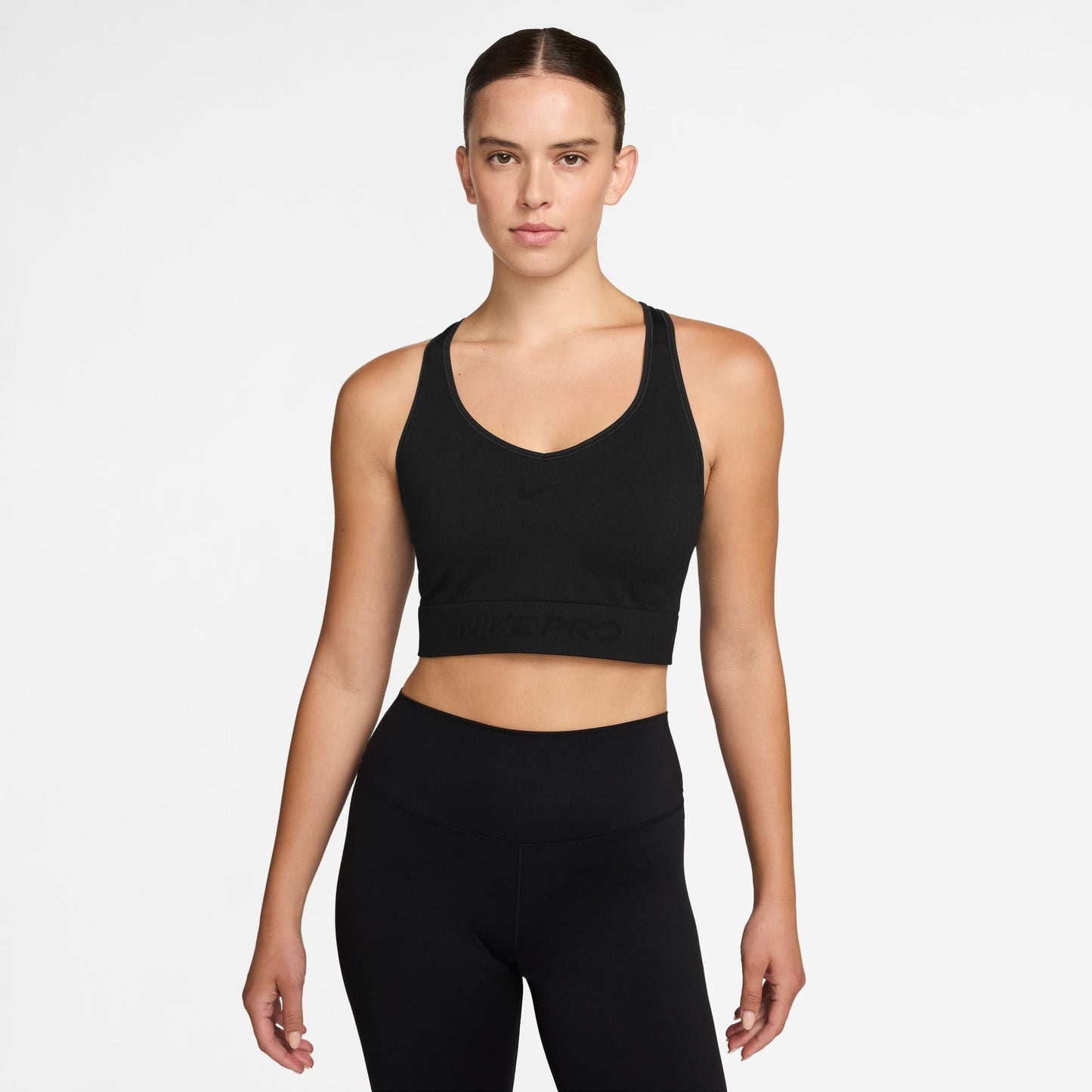 Nike Womens Pro Seamless Cropped Tank Top - Black Denim Exchange