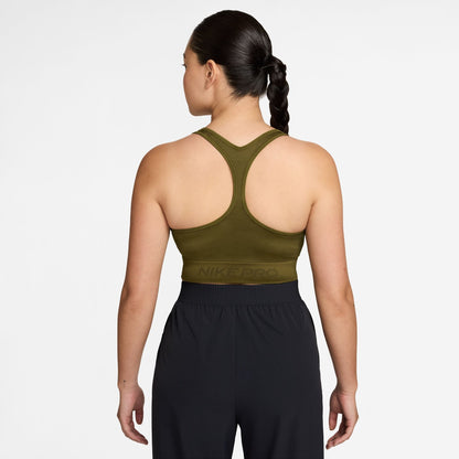 Nike Womens Pro Seamless Cropped Tank Top - Olive Denim Exchange