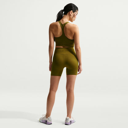 Nike Womens Pro Seamless Cropped Tank Top - Olive Denim Exchange