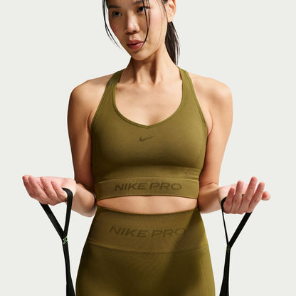 Nike Womens Pro Seamless Cropped Tank Top - Olive Denim Exchange
