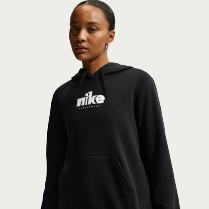 Nike Womens Fleece Graphic Pullover Hoodie - Black Denim Exchange