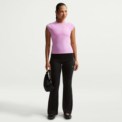 Nike Womens Chill Knit Tight Ribbed Pants - Black Denim Exchange