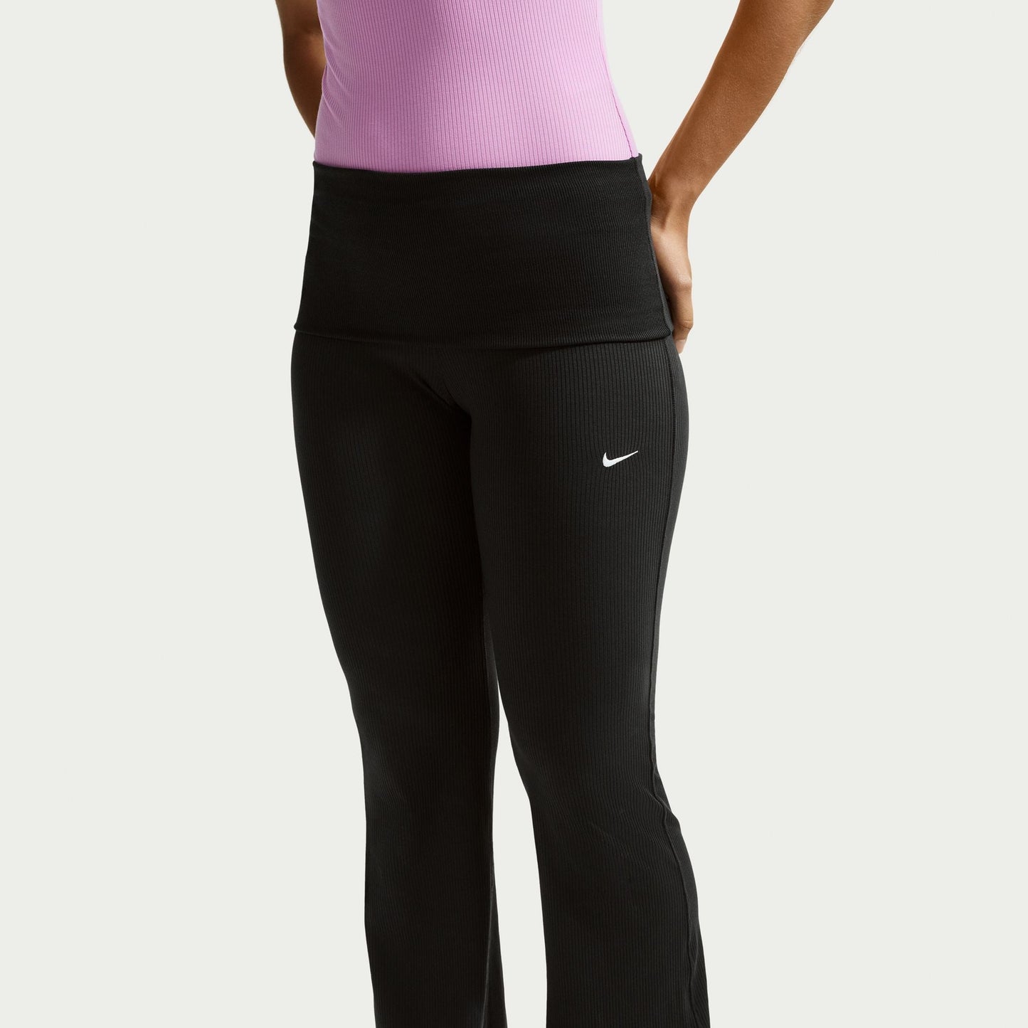 Nike Womens Chill Knit Tight Ribbed Pants - Black Denim Exchange