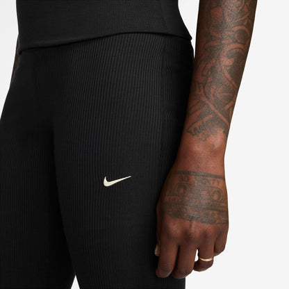 Nike Womens Chill Knit Tight Ribbed Pants - Black Denim Exchange