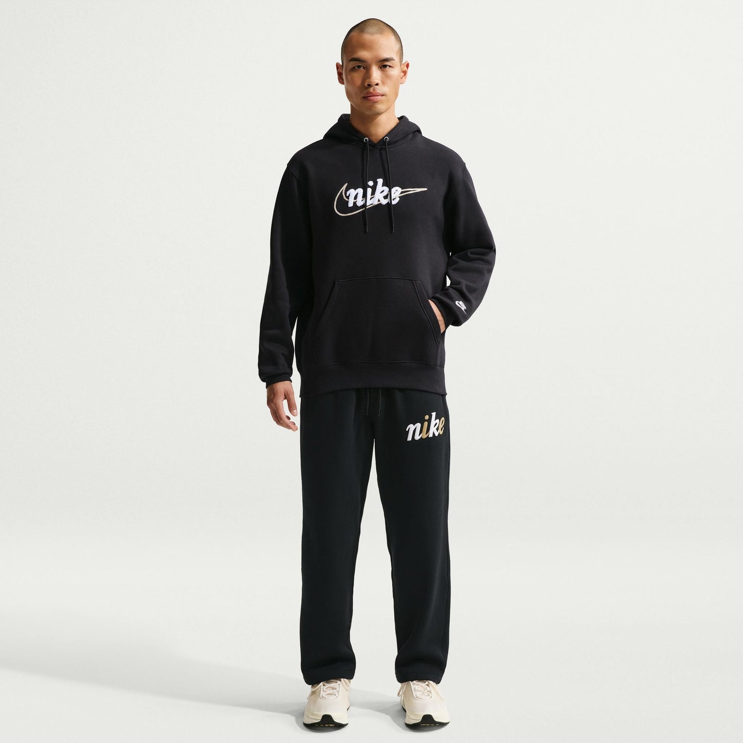 Nike Mens Fleece Hoodie - Black Denim Exchange