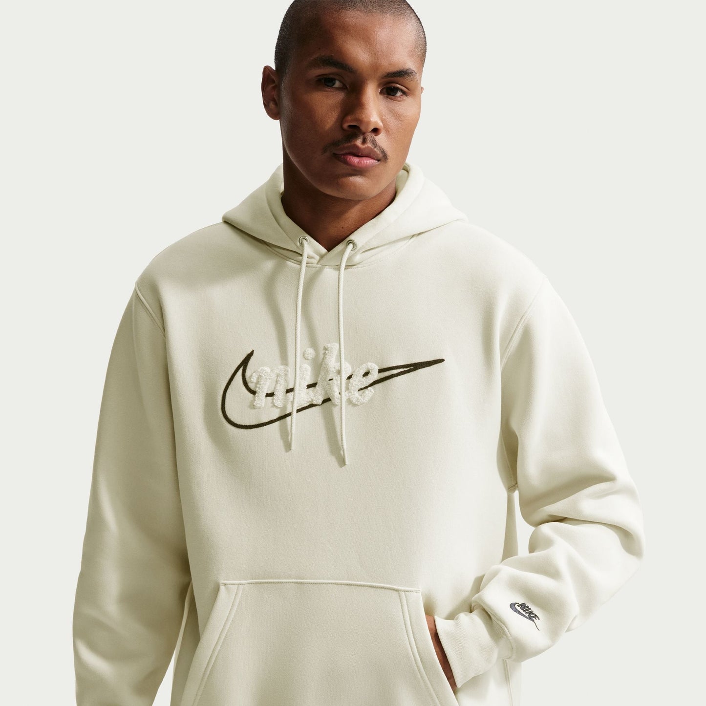 Nike Mens Fleece Hoodie - Light Khaki Denim Exchange