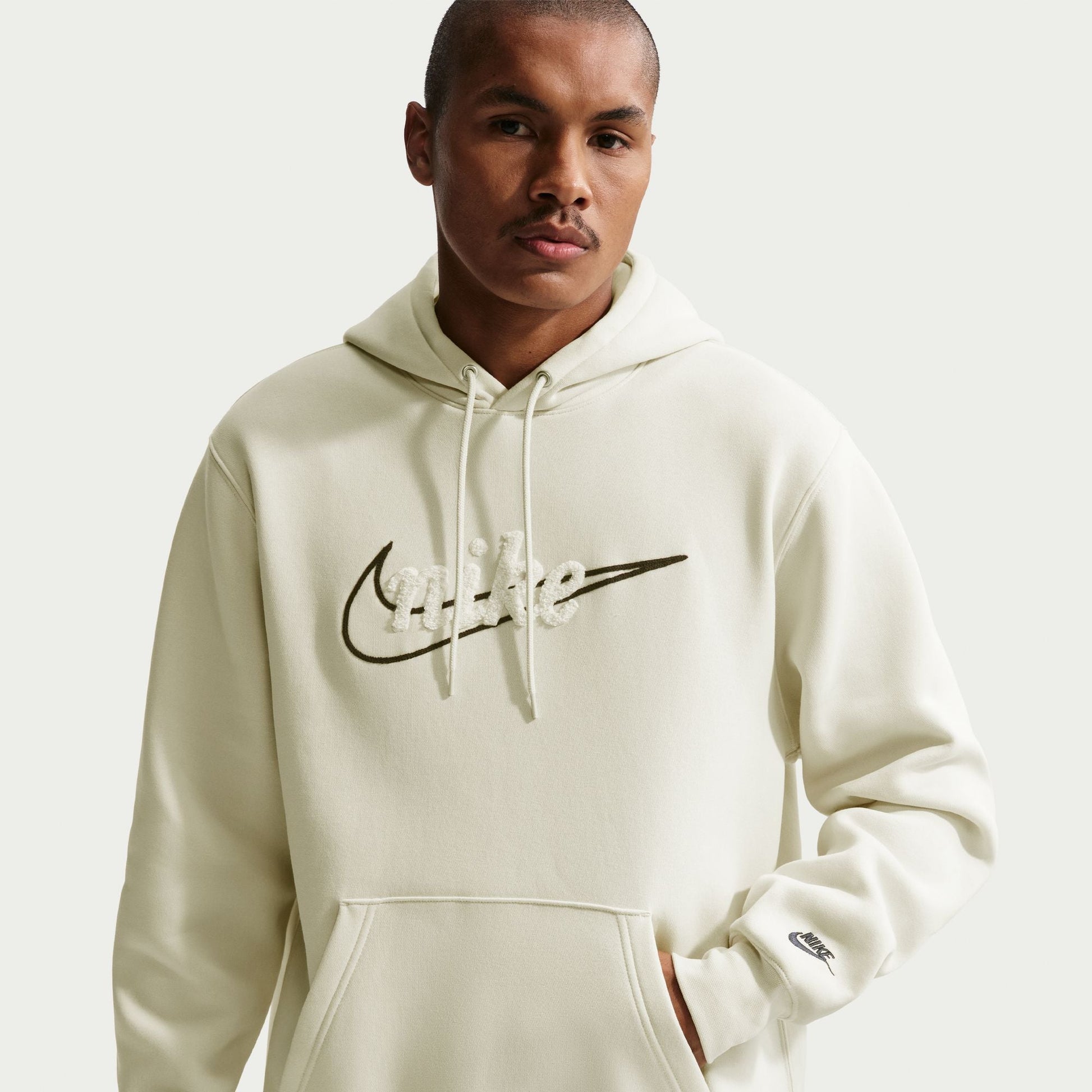 Nike Mens Fleece Hoodie - Light Khaki Denim Exchange