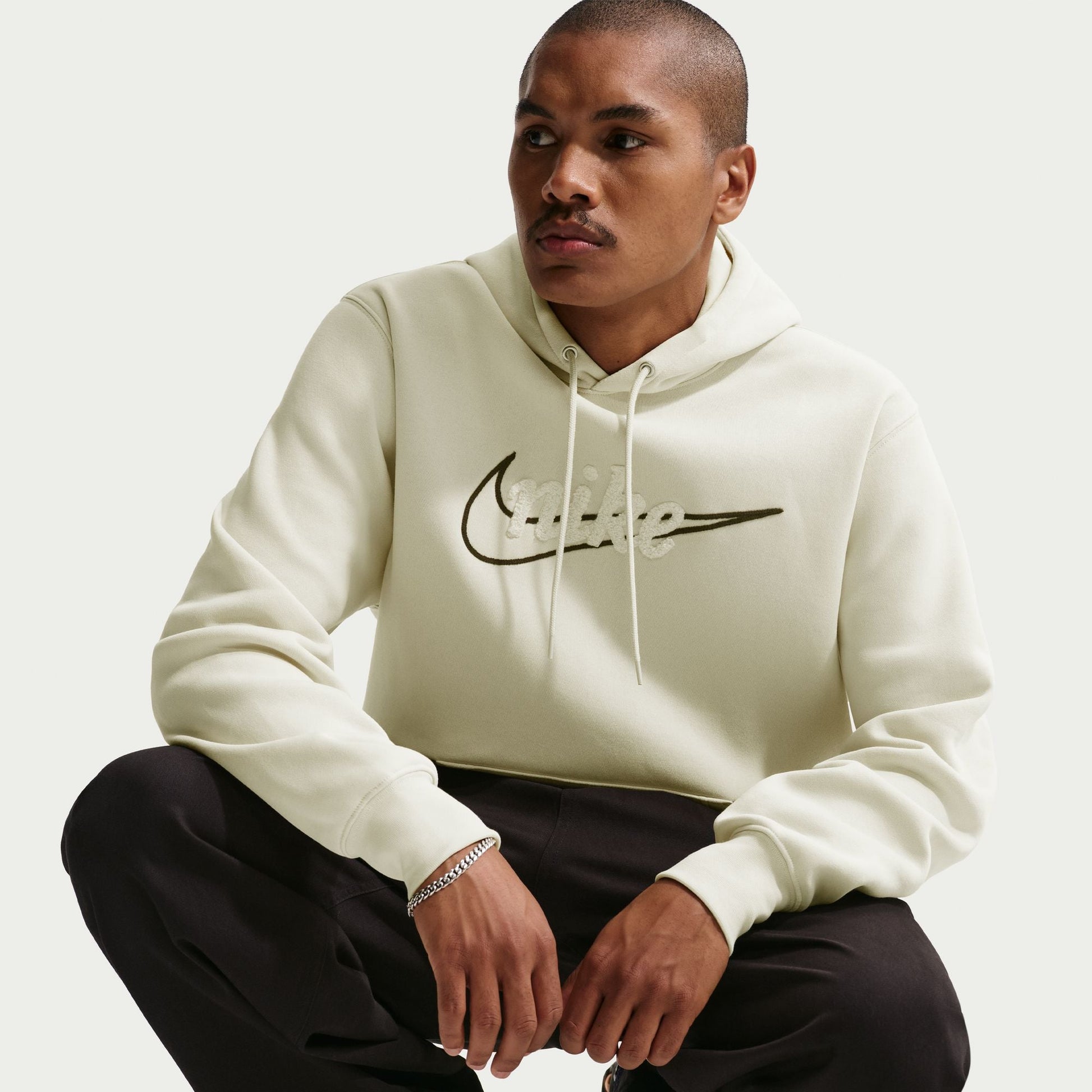 Nike Mens Fleece Hoodie - Light Khaki Denim Exchange