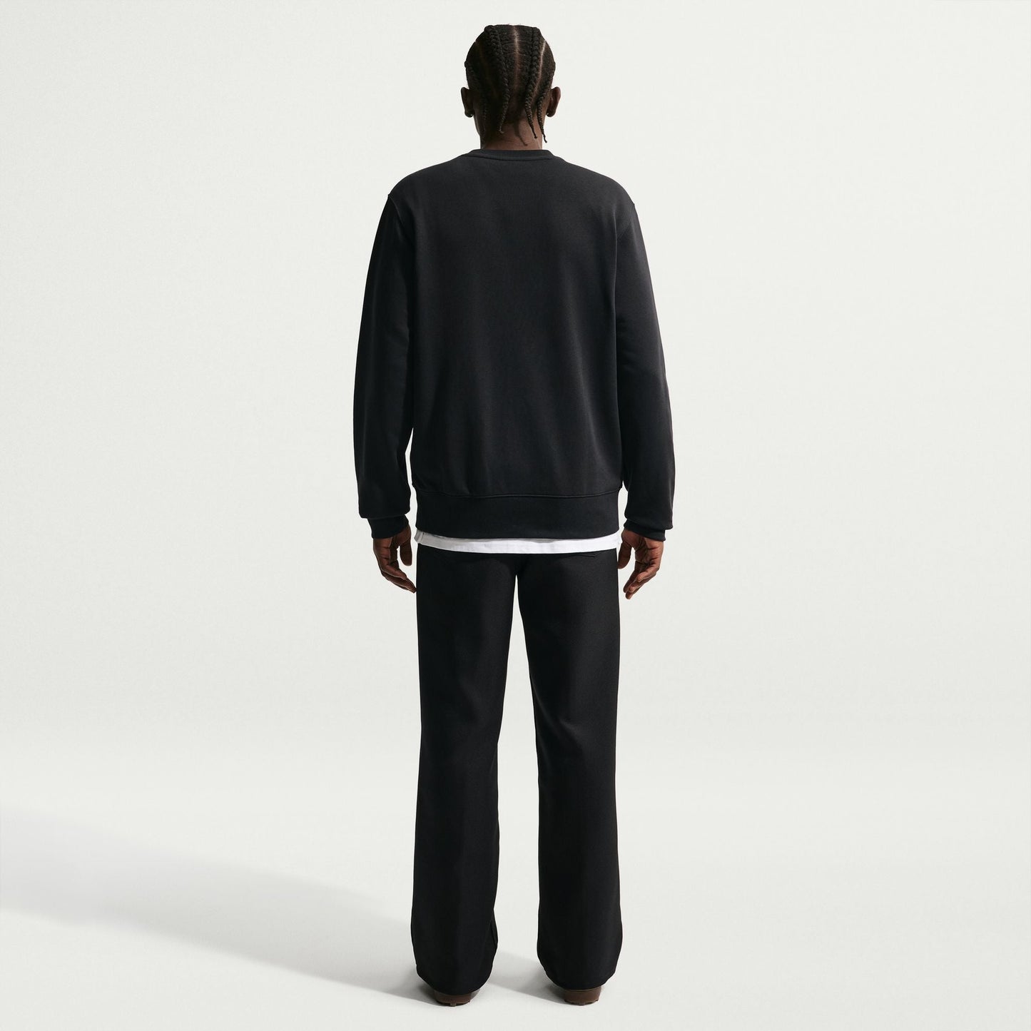 Nike Mens Sportswear Club French Terry Crewneck - Black/Sail Denim Exchange
