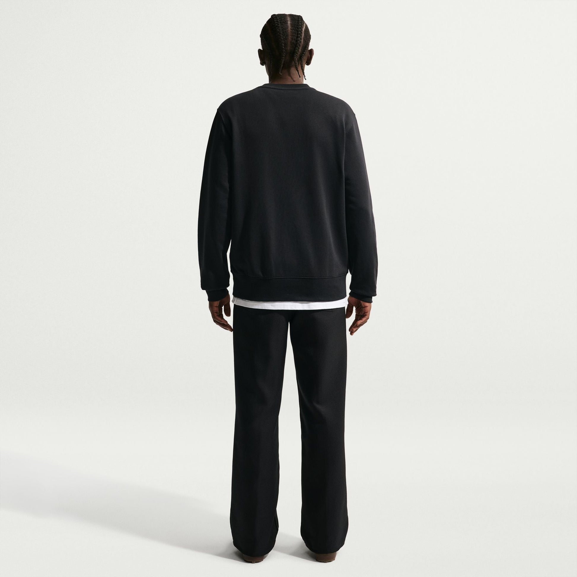 Nike Mens Sportswear Club French Terry Crewneck - Black/Sail Denim Exchange
