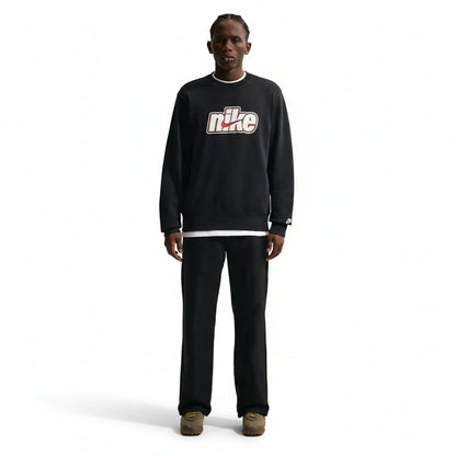 Nike Mens Sportswear Club French Terry Crewneck - Black/Sail Denim Exchange