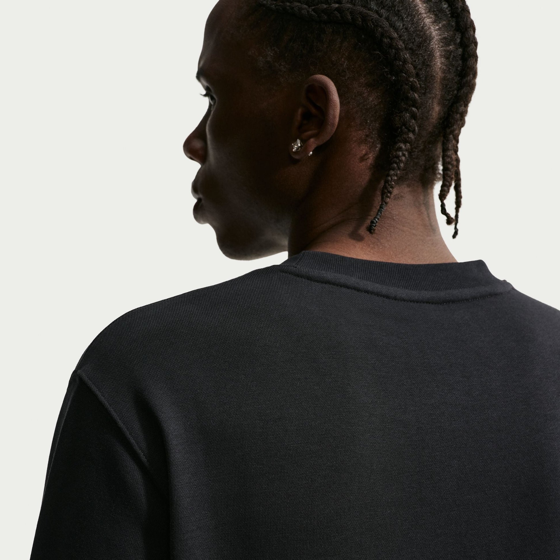 Nike Mens Sportswear Club French Terry Crewneck - Black/Sail Denim Exchange
