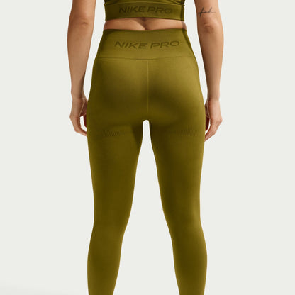 Nike Womens Pro Seamless High-Waisted Leggings - Olive Flak Denim Exchange