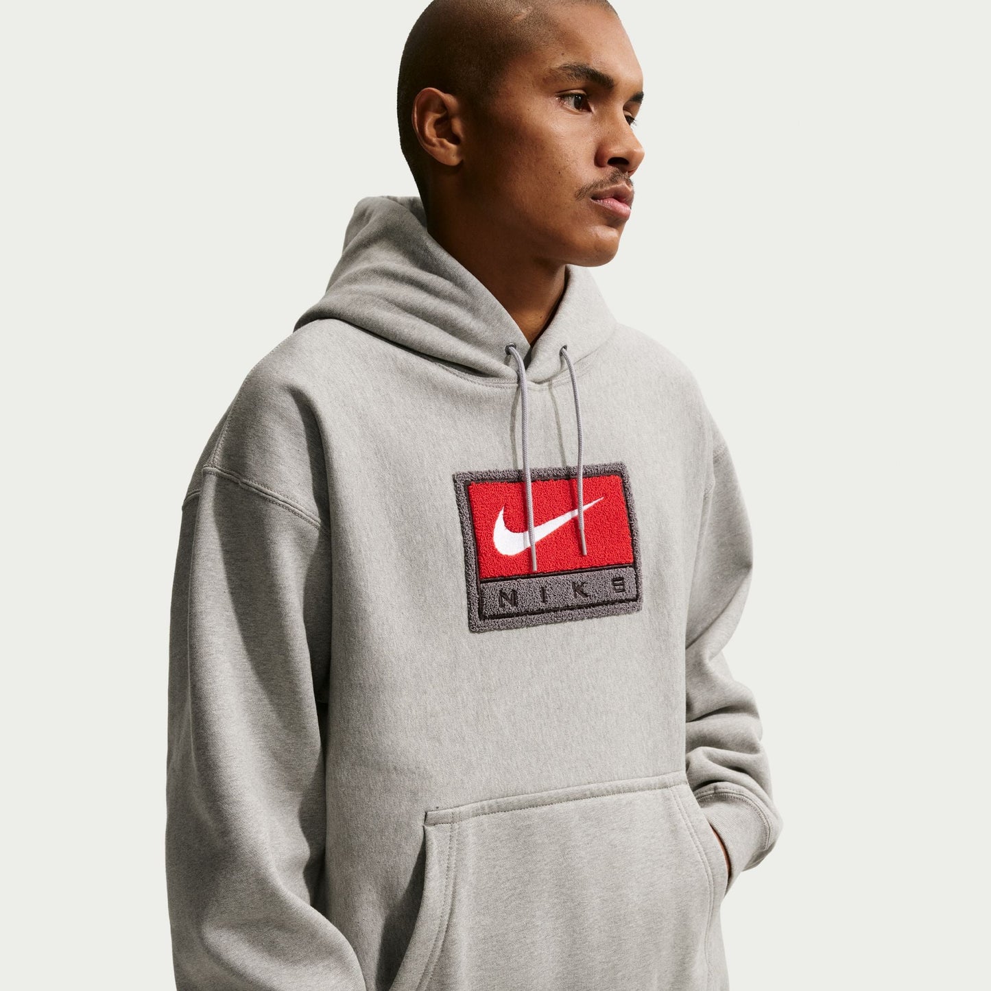 Nike Mens Solo Swoosh Hoodie - Grey/White Denim Exchange