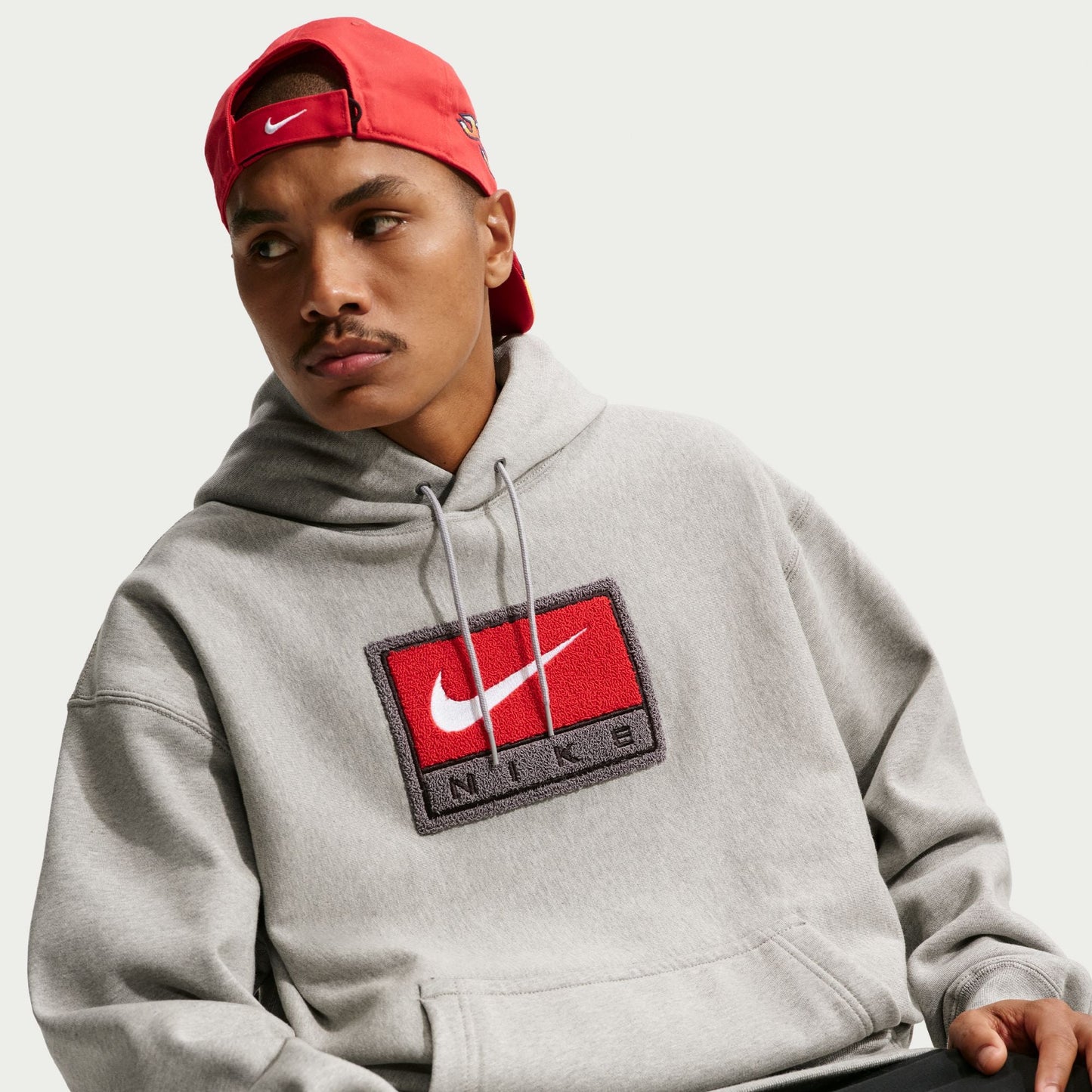 Nike Mens Solo Swoosh Hoodie - Grey/White Denim Exchange