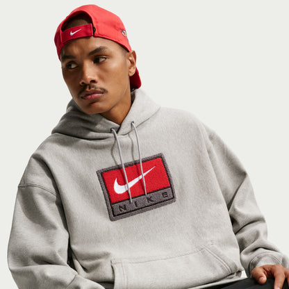 Nike Mens Solo Swoosh Hoodie - Grey/White Denim Exchange