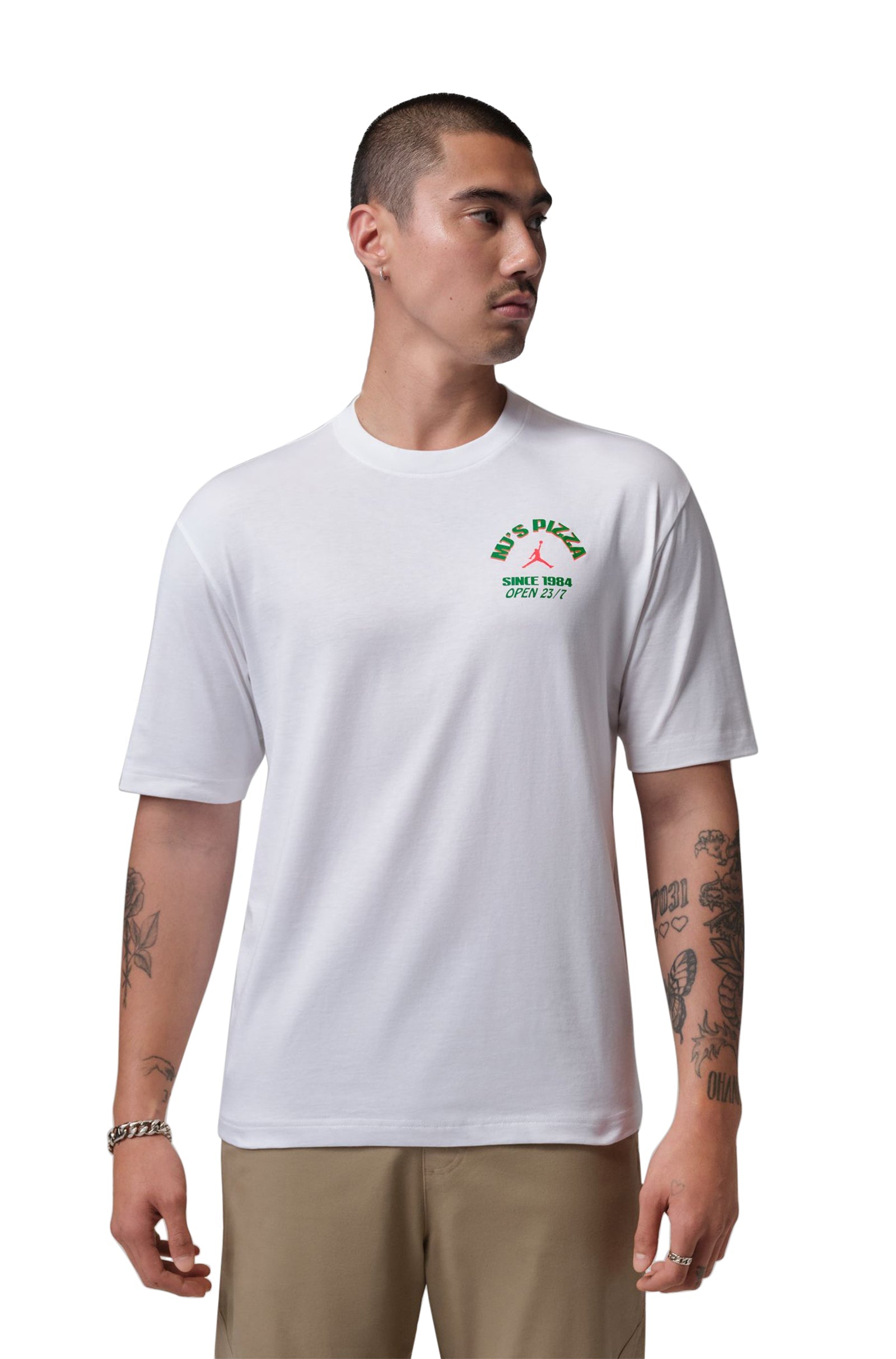 Air Jordan Mens Pizza Tee - White Denim Exchange
