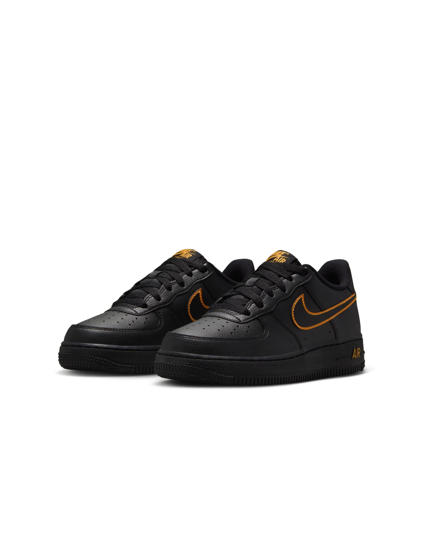 Nike Big Kids Air Force 1 - Black/Sundial Denim Exchange