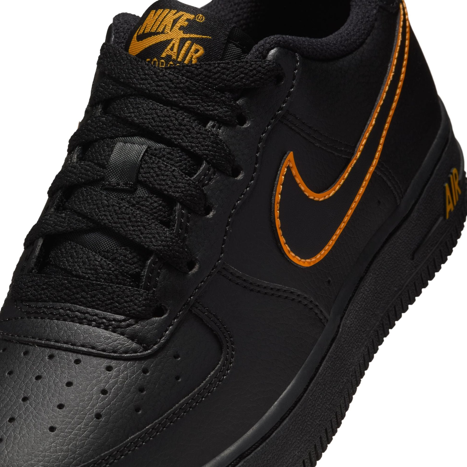 Nike Big Kids Air Force 1 - Black/Sundial Denim Exchange