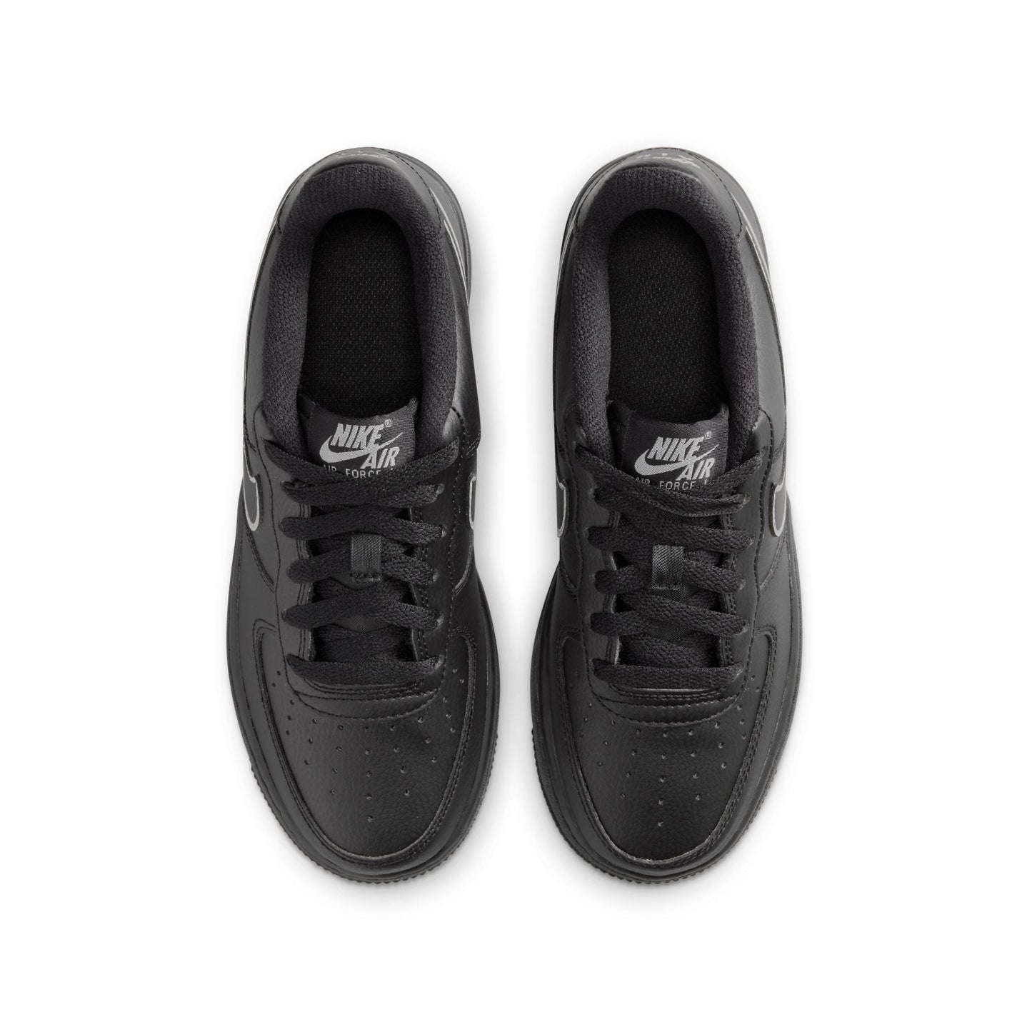 Nike Big Kids Air Force 1 - Black/Light Smoke Grey Denim Exchange