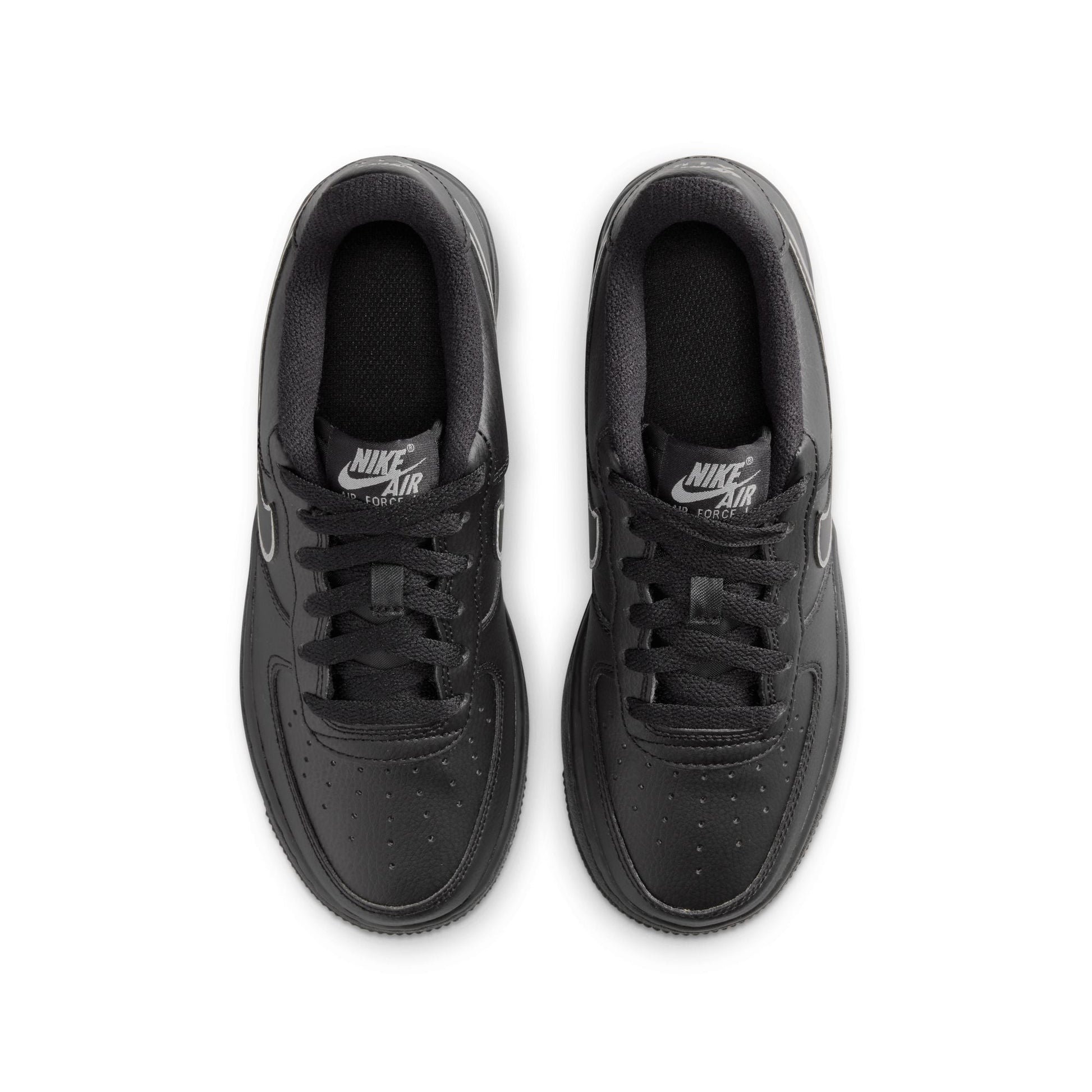 Nike Big Kids Air Force 1 - Black/Light Smoke Grey Denim Exchange