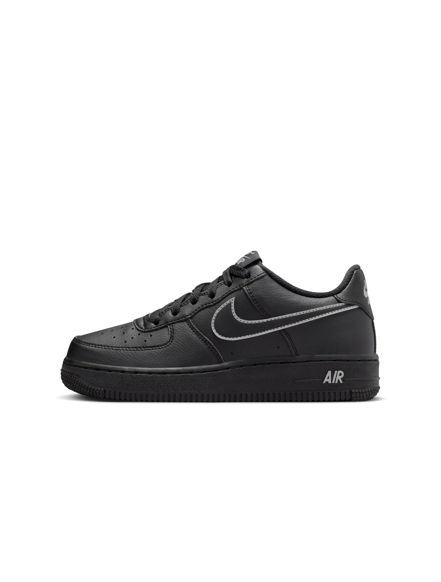 Nike Big Kids Air Force 1 - Black/Light Smoke Grey Denim Exchange