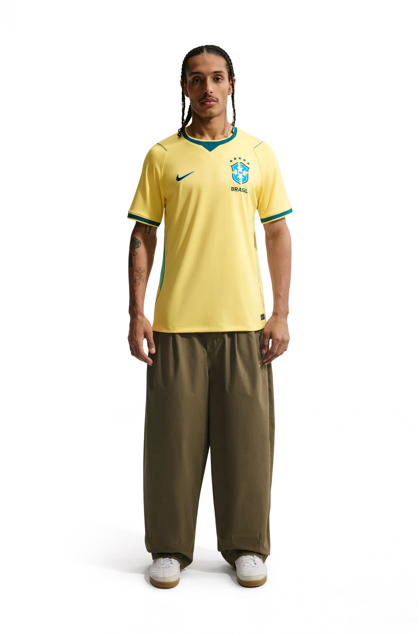 Nike Mens Brazil 2026 Home Jersey - Yellow Denim Exchange