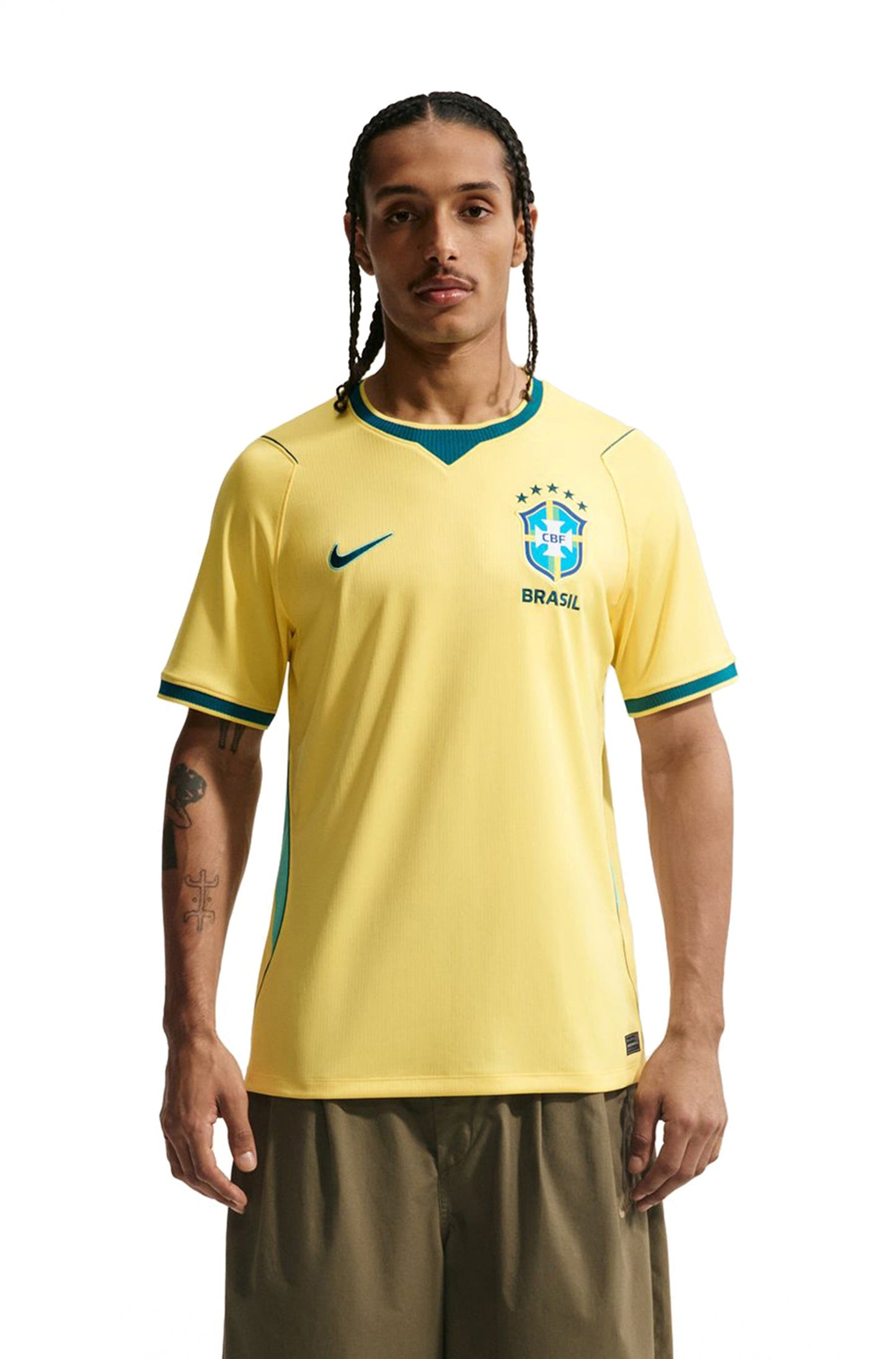 Nike Mens Brazil 2026 Home Jersey - Yellow Denim Exchange