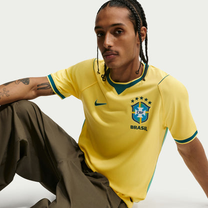 Nike Mens Brazil 2026 Home Jersey - Yellow Denim Exchange