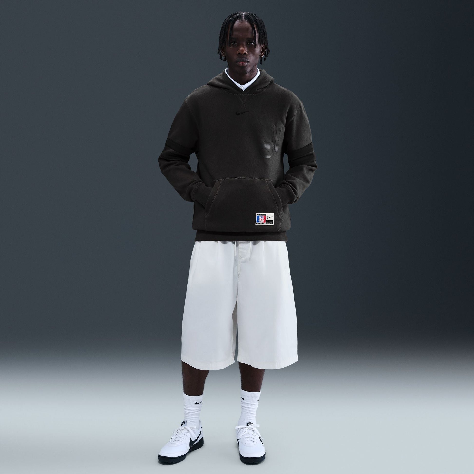 Nike Mens Nike Club Next Up Hoodie - Off Noir Denim Exchange