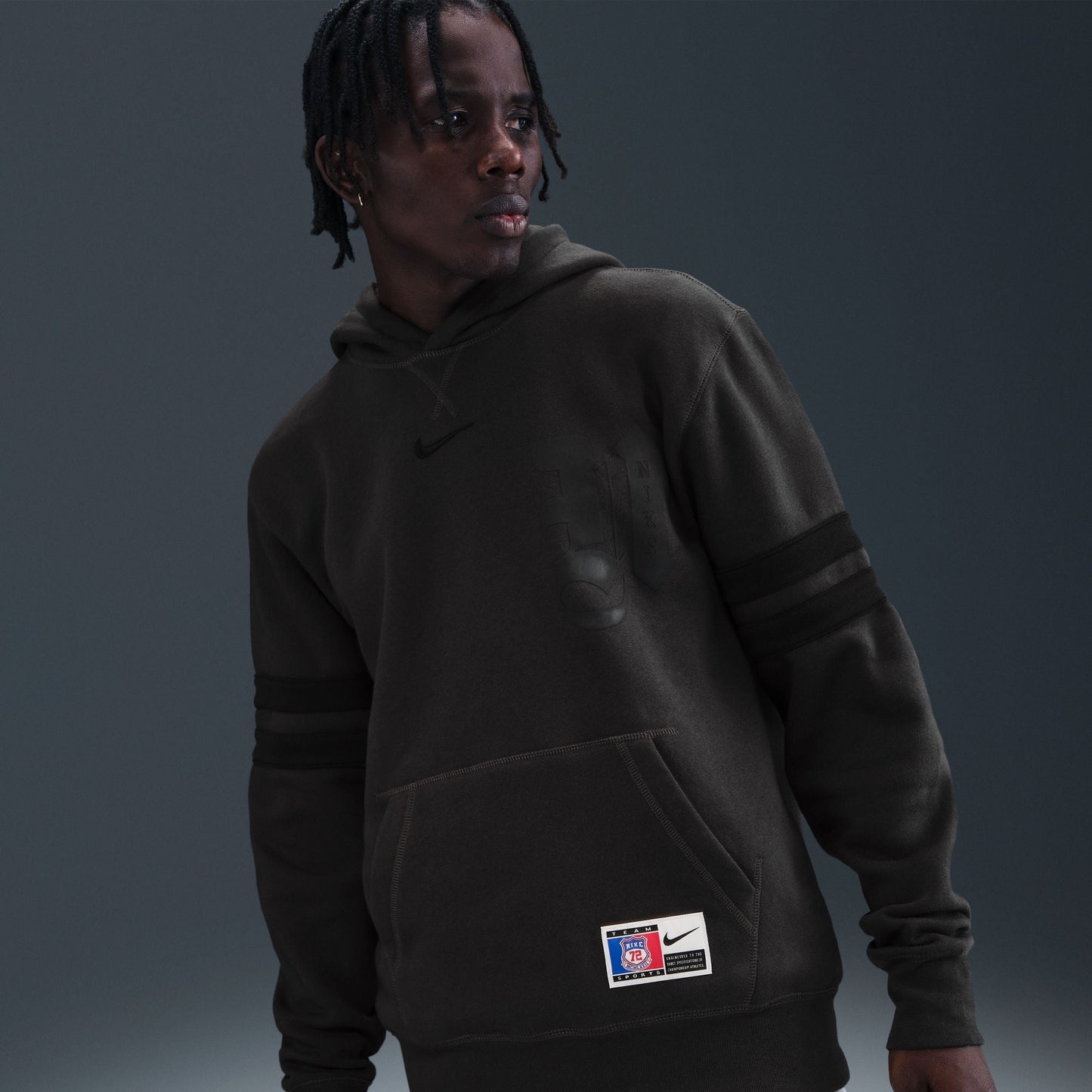Nike Mens Nike Club Next Up Hoodie - Off Noir Denim Exchange