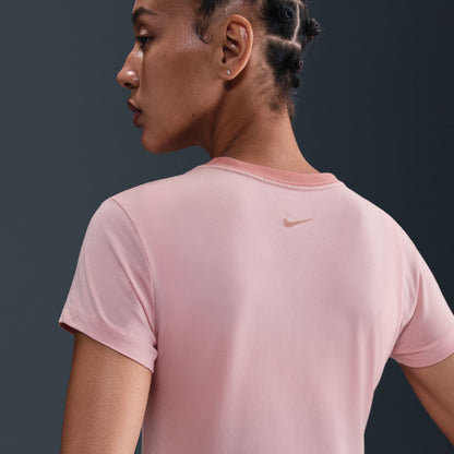 Nike Womens Sportswear Chill Cropped Knit Tee - Pink Glaze Denim Exchange