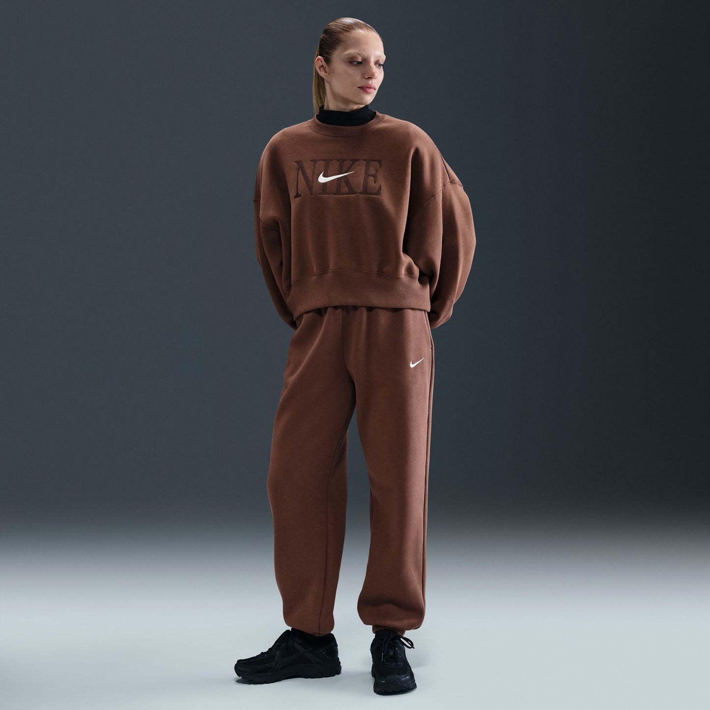 Nike Womens Sportswear Phoenix Fleece - Fauna Brown/Pale Ivory Denim Exchange